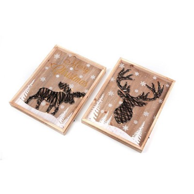 wholesale custom logo Christmas holiday led light photo frame elk led photo frame