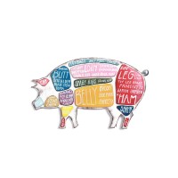 Cheap unique large colourful farm animal wall art